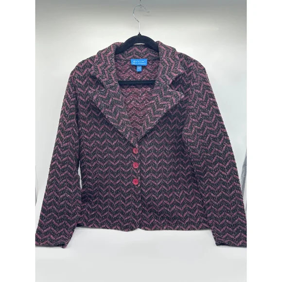 Vintage Maria Lisa Blazer XL Black Pink - Picture 2 of 6